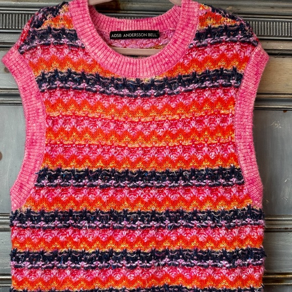 Andersson Bell Candy Crewneck Pink Vest Size L/XL - Picture 5 of 9